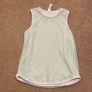 Athleta Girl Mint Mesh Lined Sporty Tank Top. Girls Size L